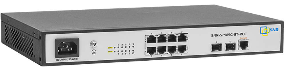 Управляемый POE коммутатор уровня 2 SNR-S2200G-8T-POE2