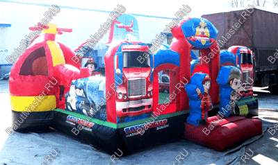 Надувной батут "Пожарные"