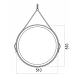 Зеркало Azario Капитан 51 см LED-00002331 с подсветкой