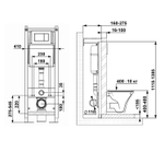 Комплект "Система инсталляции УКЛАД с кнопкой хром блестящий СИ 01.04.54.00.1 + унитаз CITY WAVE"