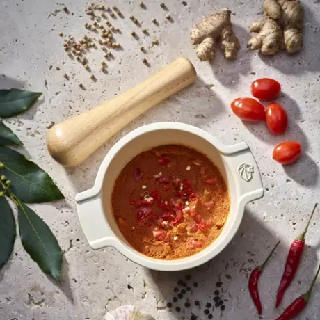 Ступка 550мл 16.8см с пестиком Peugeot Ecru