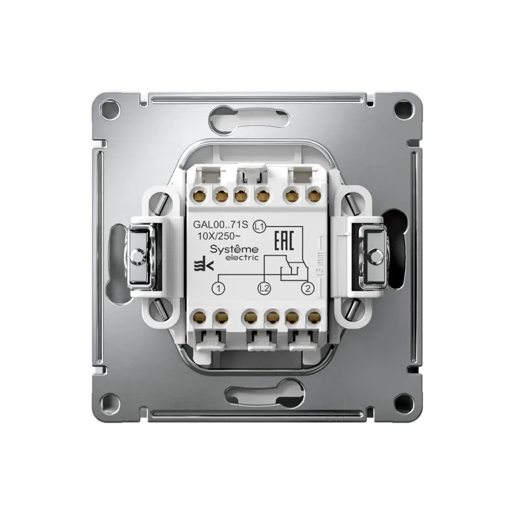 ARTGALLERY Перекрестный ПЕРЕКЛЮЧАТЕЛЬ, 10АХ, механизм, быстрозажим. клем., БЕЛЫЙ