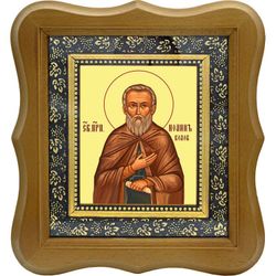 Иоанн Колов преподобный Скитский отшельник. Икона на холсте.