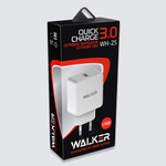 Зарядное устройство WALKER WH-25, 2.4А, 12Вт, USBx1 быстрая зарядка QC 3.0, белый