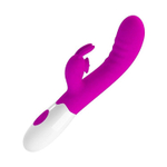 Лиловый вибромассажёр-кролик Cerberus - 21 см. (Цвет: лиловый)