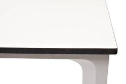 "Малага" обеденный стол из HPL 90х90см, цвет молочный, каркас белый