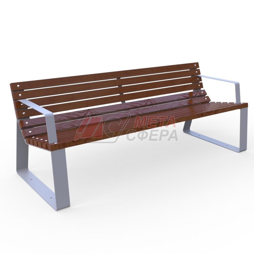 Скамейка Брюссель Line с подлокотниками