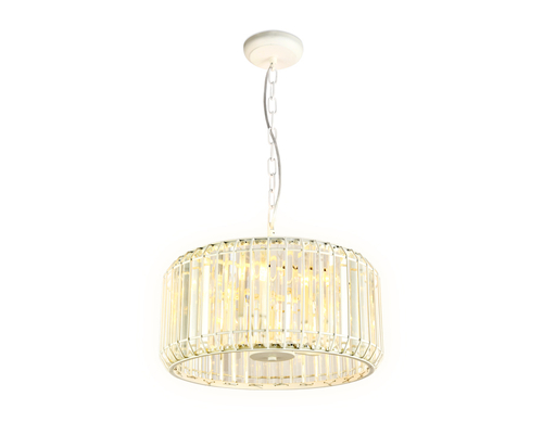 Подвесная люстра с хрусталем TR5810 WH/CL белый/прозрачный E14/5 max 40W D400*650