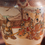 Антикварная настольная лампа в японском стиле