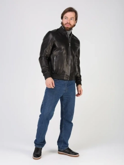 Кожаная куртка демисезонная бомбер