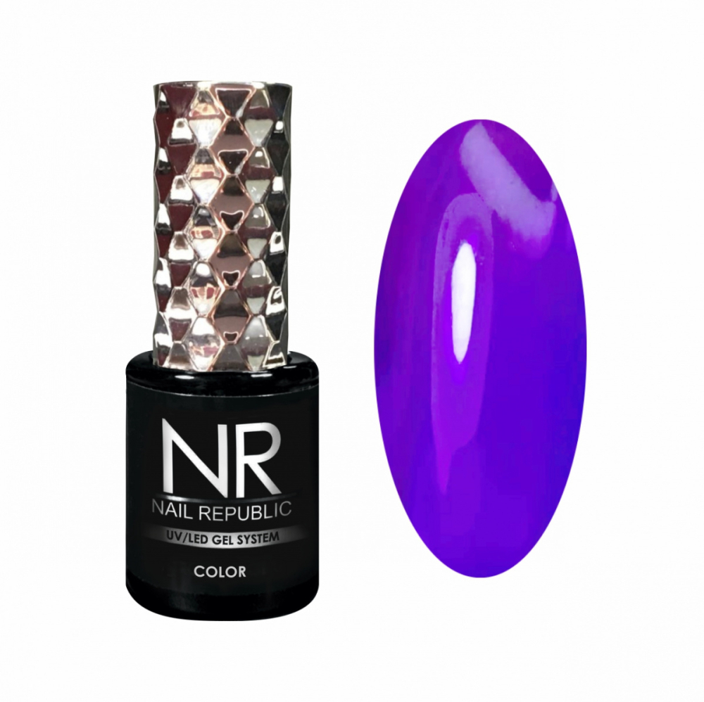 Nail Republic Гель-лак 555 Витражный фиолетовый, 10 мл