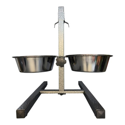 Набор "efox" из 2 мисок на подставке из нержавеющей стали.