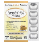 California Gold Nutrition, LactoBif® 100, пробиотики, 100 млрд КОЕ, 30 растительных капсул