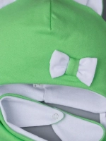 Шапка для девочки с ушками осенняя и снуд