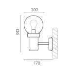 373610 Светильник BOLLA 1x10W (led) E27 ЧЕРНЫЙ IP65