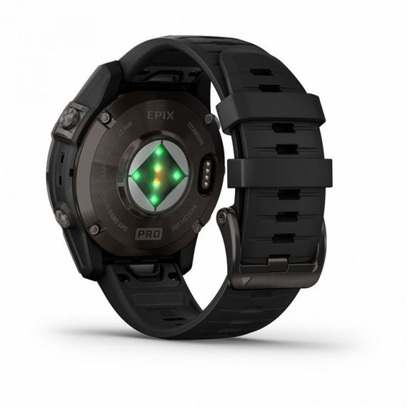 Garmin EPIX PRO Gen 2 Sapphire 47 мм — титановый, угольно-серый DLC, черный ремешок