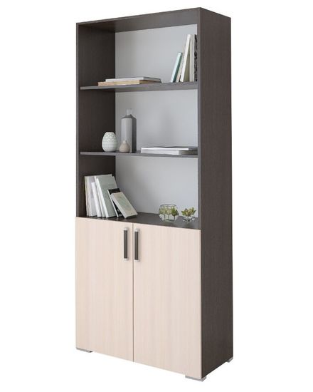 Стеллаж КВАРТЕТ венге / дуб молочный