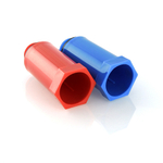 Комплект длинных полипропиленовых PP-R пробок с наружной резьбой цвет красный/синий VALTEC