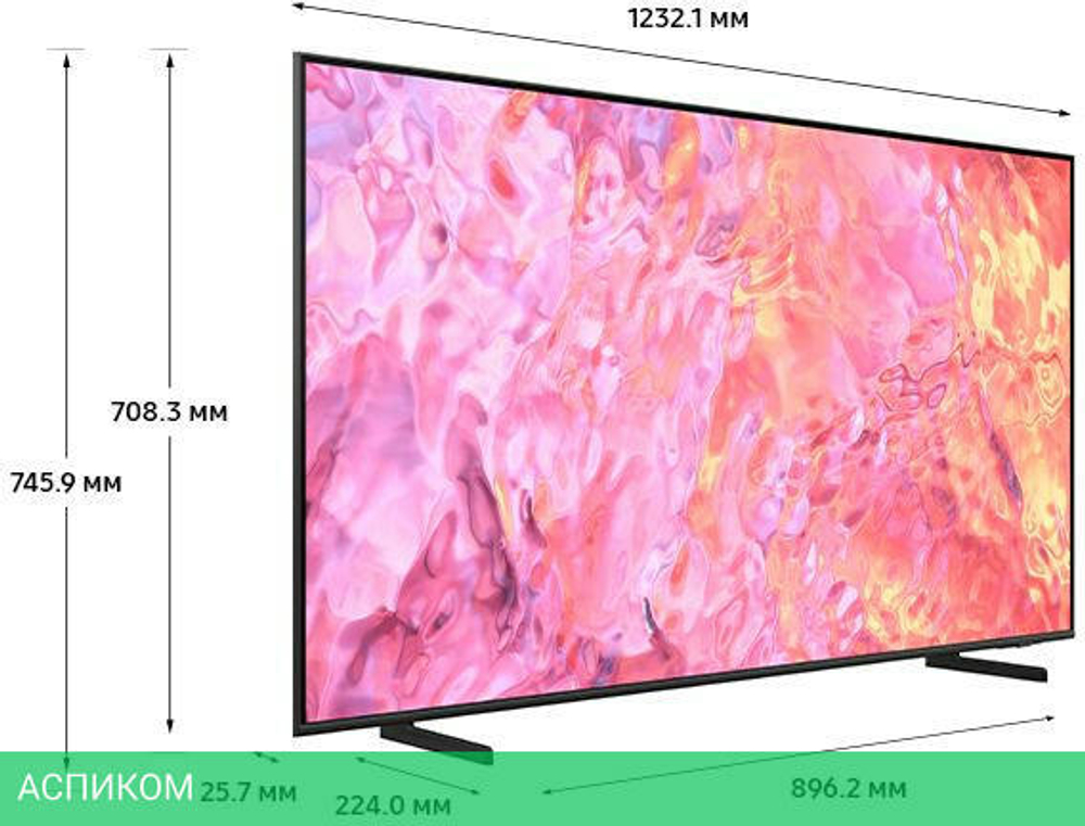 Телевизор QLED Samsung 55" QE55Q60CAUXRU