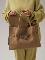 Кожаная сумка Deboro 31195 бежевый карандаш