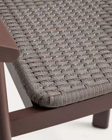 Уличный полубарный стул Erice из алюминия и веревки коричневого цвета, 75 см