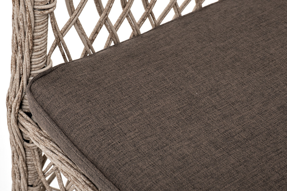 "Эспрессо–80 L" обеденная группа плетеная, цвет бежевый