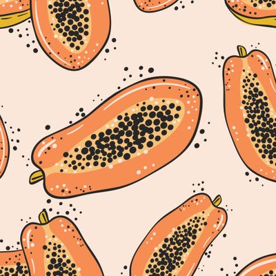 Экзотические фрукты папайя.