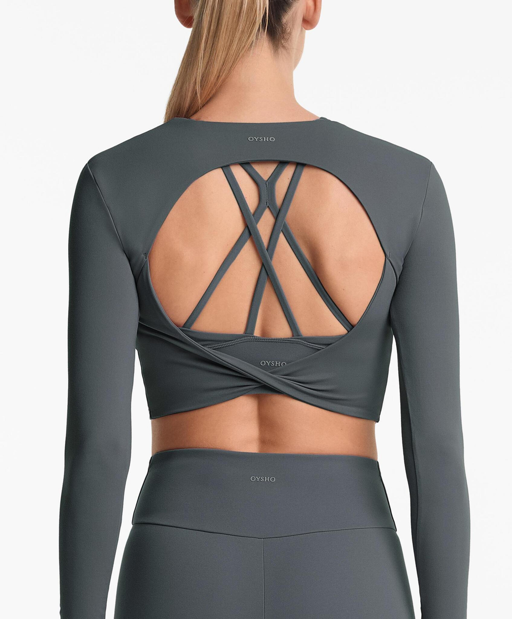 Oysho Футболка с длинным рукавом Comfortlux, масляно-синий