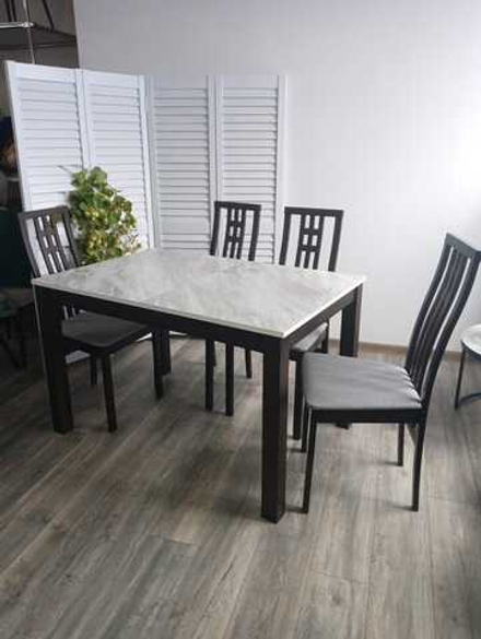 Стол М-City DISAUR Tme-6931 Mbh Белый мрамор Sweden, Bb Темный Орех