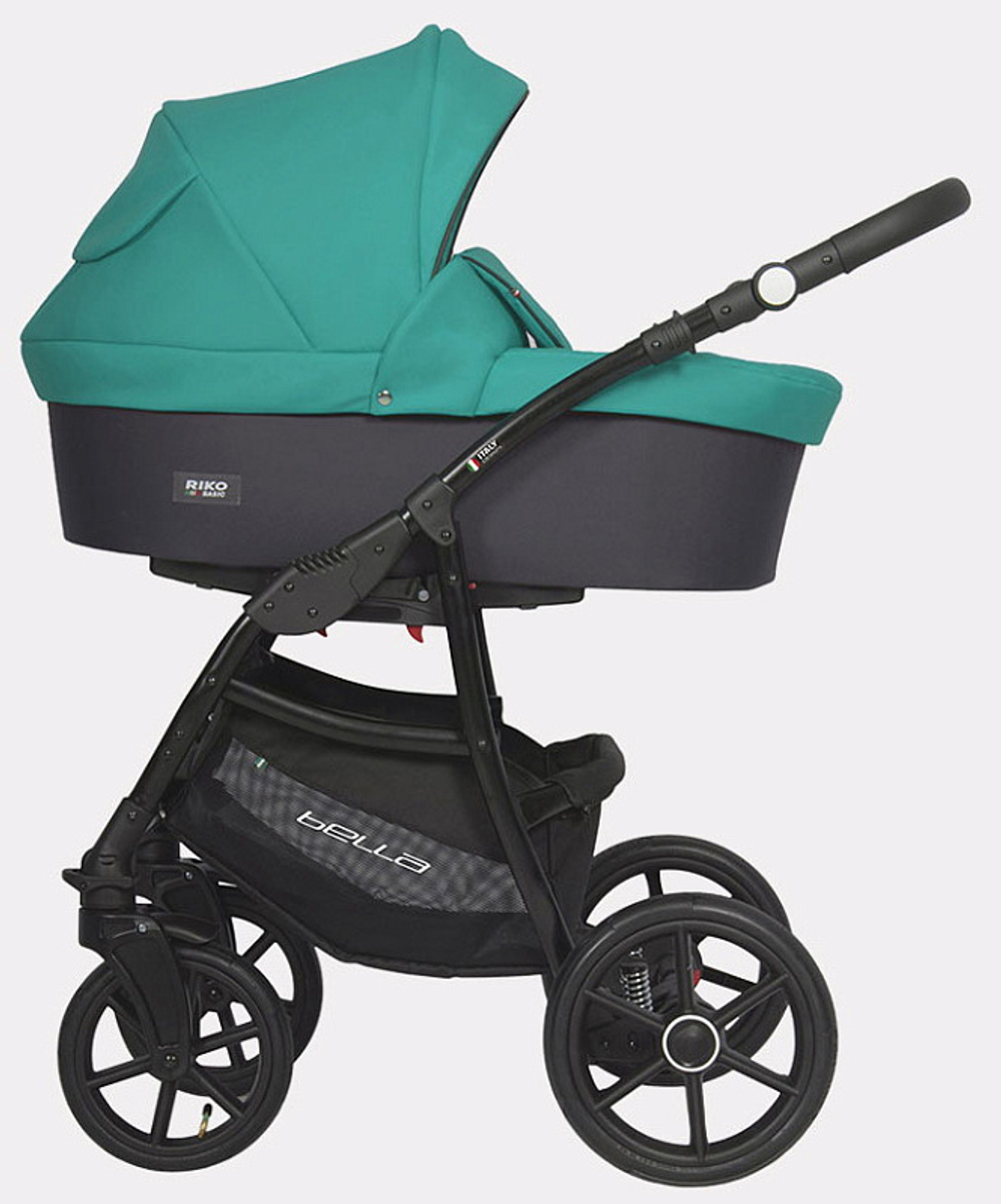 Детская коляска Riko Basic Bella 2 в 1 03 серый-малахит