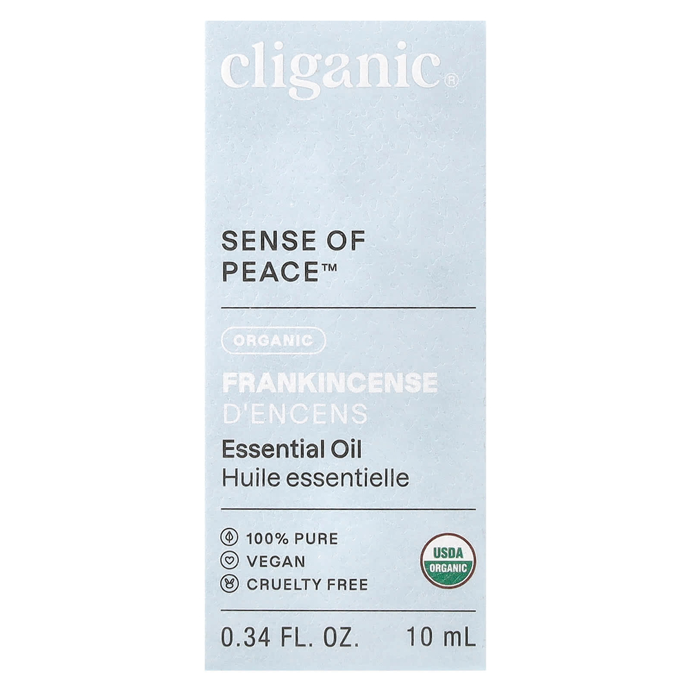Cliganic, Sense of Peace ™, органическое эфирное масло ладана, 10 мл (0,34 жидк. Унции)