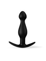 Черная силиконовая анальная втулка - 11,5 см. (Цвет: черный)