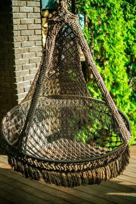 Подвесное кресло-качели (подушка в комплекте) Besta Fiesta CARTAGENA (без каркаса), бежево-коричневый