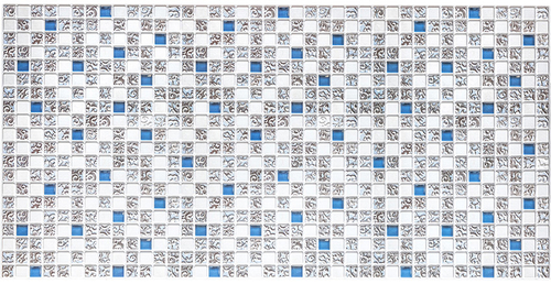 Панель стеновая декоративная ПВХ Грейс 960х480мм Мозаика коллаж голубой