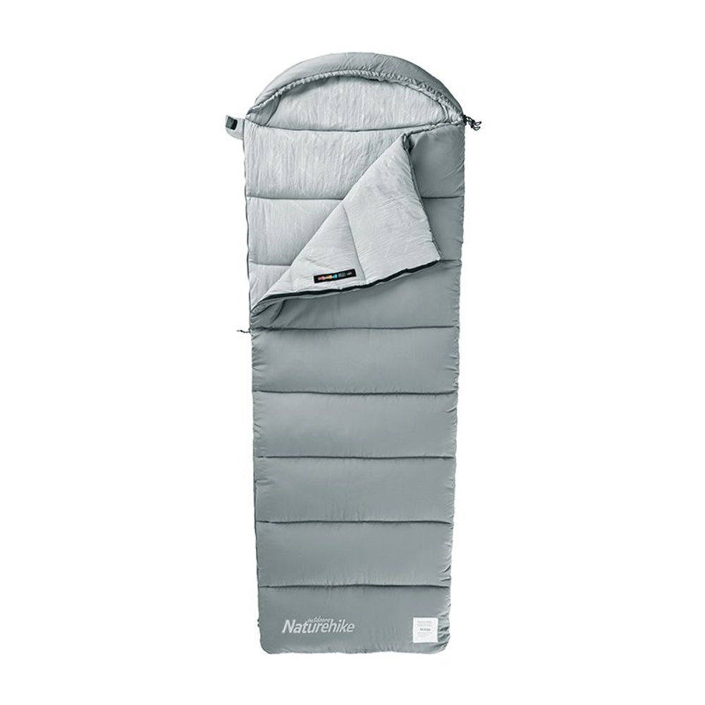 Спальный мешок Naturehike Envelope M400, (190+30)х80 см, серый, для активного отдыха, комфортная температура +1 C