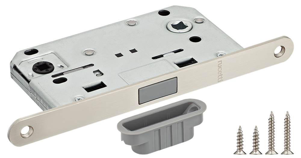 Защелка сантехническая магнитная Rucetti RM1895 SN Цвет - белый никель