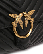 Кожаная сумка-мессенджер love lady puff classic Pinko - черный(100043 A0GK)