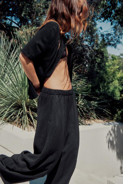 ZARA БРЮКИ BARREL — ZW COLLECTION, ЧЕРНЫЙ