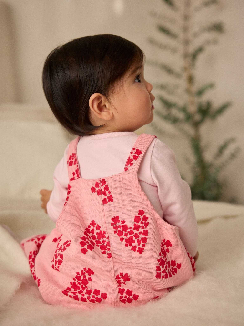 Боди с длинным рукавом и комбинезон в комлекте для малышей Next E65-351, Розовый