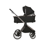 Детская универсальная коляска Adamex Spark SE 2в1 - Carbon Onyx (Черная ткань, хром. рама)