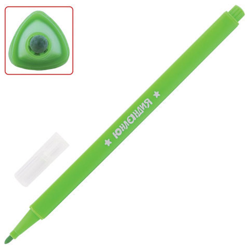 Фломастеры ЮНЛАНДИЯ 12 цветов, "ЗООПАРК", трехгранные, вентилируемый колпачок, 151425