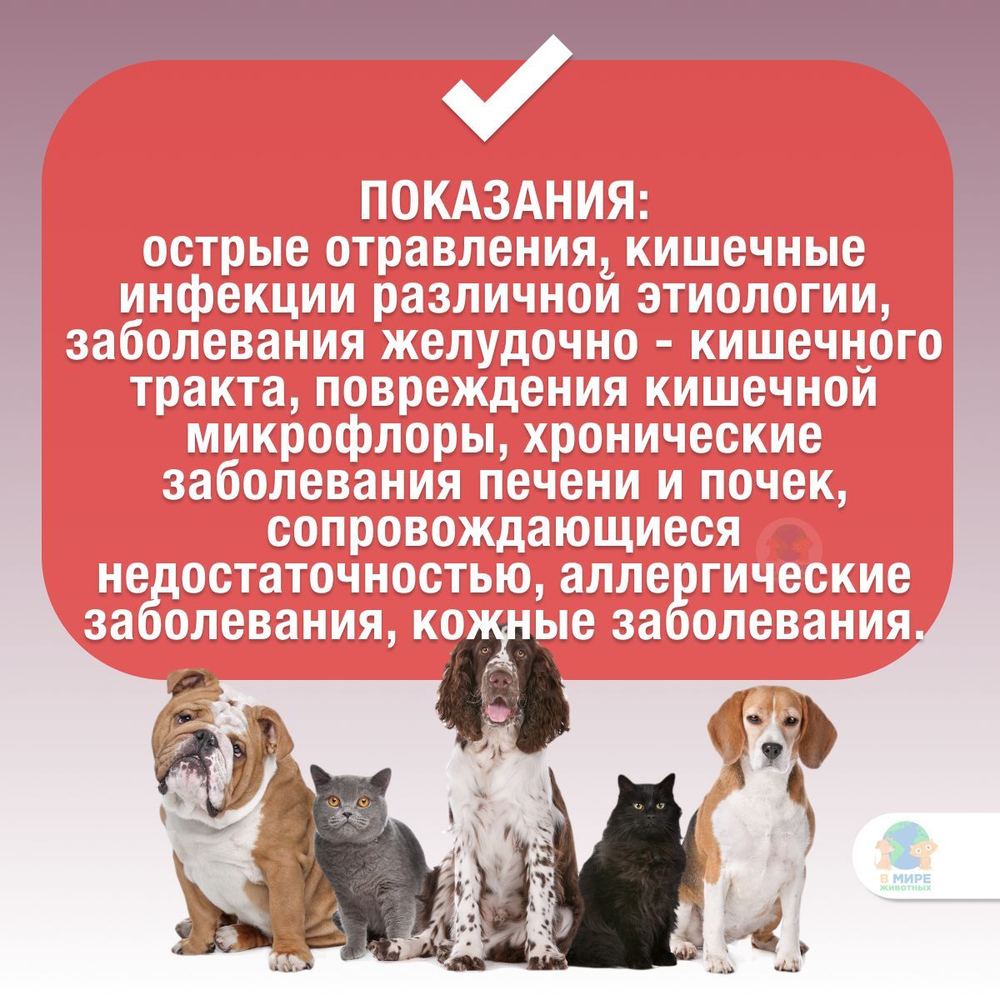 Силма Энтерозоо, суспензия, гель при отравлении и заболеваниях ЖКТ, для всех видов животных, 100 г. Полиметилоксолан.