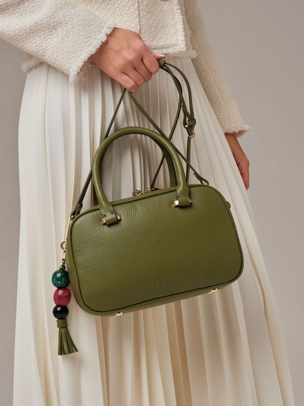 Кожаная сумка Hawaii DBR 31216 зеленая водоросль