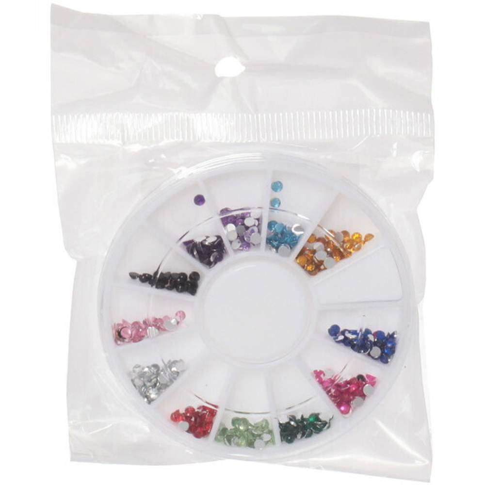 Украшение для нейл-арта «Nail Art Design», стразы, цвет микс, в пакете, 6*6см