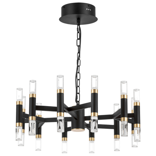 734247 Люстра IRIS 76W LED 3148LM 120G ЧЕРНЫЙ/ЗОЛОТО 3000K