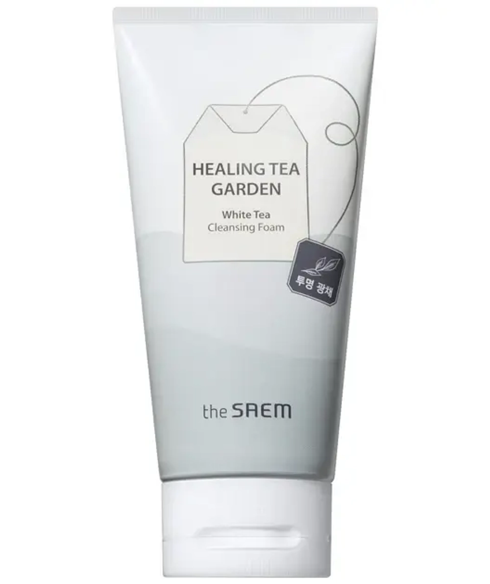 Пенка для умывания с белым чаем The Saem Healing Garden Tea White Tea Cleansing Foam (150мл)