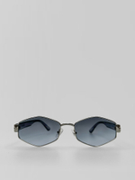 Очки 3308 геометрические с металлической оправой и прозрачными дужками