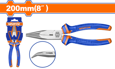 Длинногубцы изогнутые 200 мм (6/36) WADFOW WPL4C08