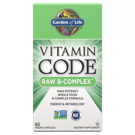 Garden of Life, Комплекс витаминов B, Vitamin Code RAW B-Complex, 60 вегетарианских капсул