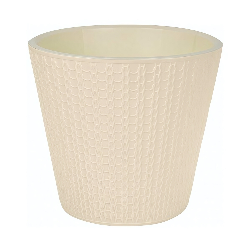 Горшок для цветов "Velvet" D330 мм, 16л на колесиках (бежевый)
